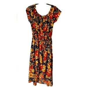 Maxi Floral Dress Skorts. Size Large